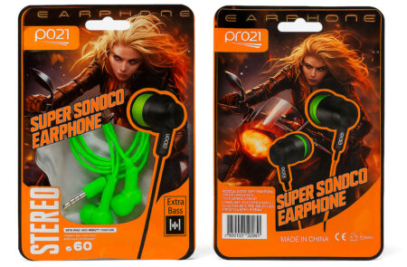 AURICULAR MANOS LIBRES PRO 21 SUPERSONICO Ficha Mini Jack 3.5 mm Verde