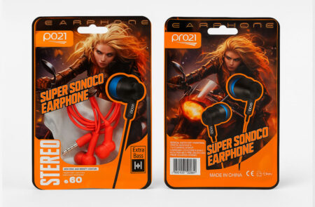 AURICULAR MANOS LIBRES PRO 21 SUPERSONICO Ficha Mini Jack 3.5 mm Rojo