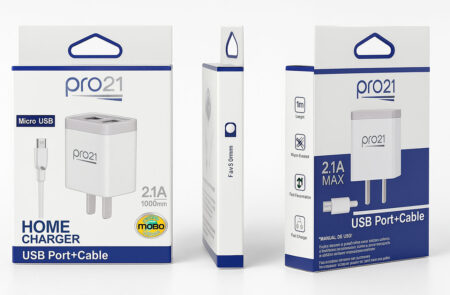 Cargador PRO 21 - 2.1A Micro. / C. Extraible + 2 USB