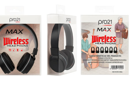 AURICULAR VINCHA MAX BLUETOOTH  AZ81 negro con gris