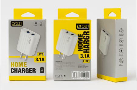 CARGADOR PRO 21 LITE 3.1 SIN CABLE. INCLUYE  2 ENTRADAS USB.